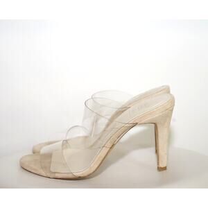 Stone Cold Fox x RAYE - Bacall Heels in Nude & Clear / Size 7
